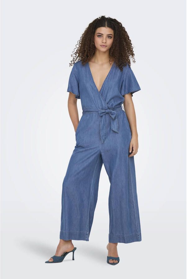 Only Relaxed fit jumpsuit van een mix van katoen en lyocell model 'BEA HANNA'