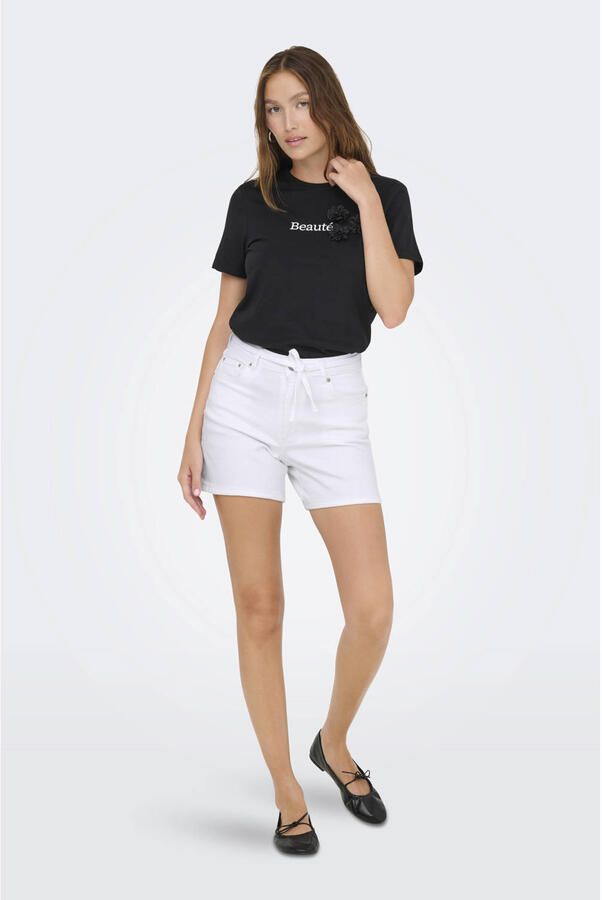 ONLY denim regular waist short wit - Foto 3