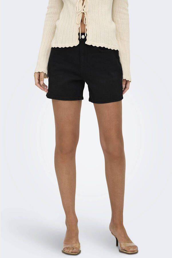ONLY denim regular waist short zwart