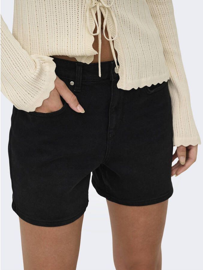 ONLY denim regular waist short zwart - Foto 2