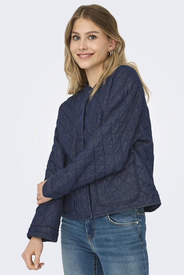 ONLY denim spijkerjas quilted dark blue denim - Foto 2
