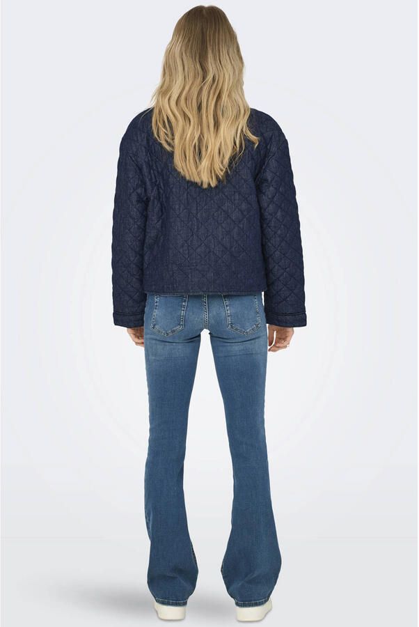 ONLY denim spijkerjas quilted dark blue denim - Foto 3