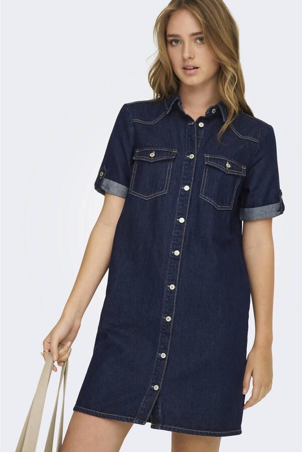 ONLY denim spijkerjurk gebreid