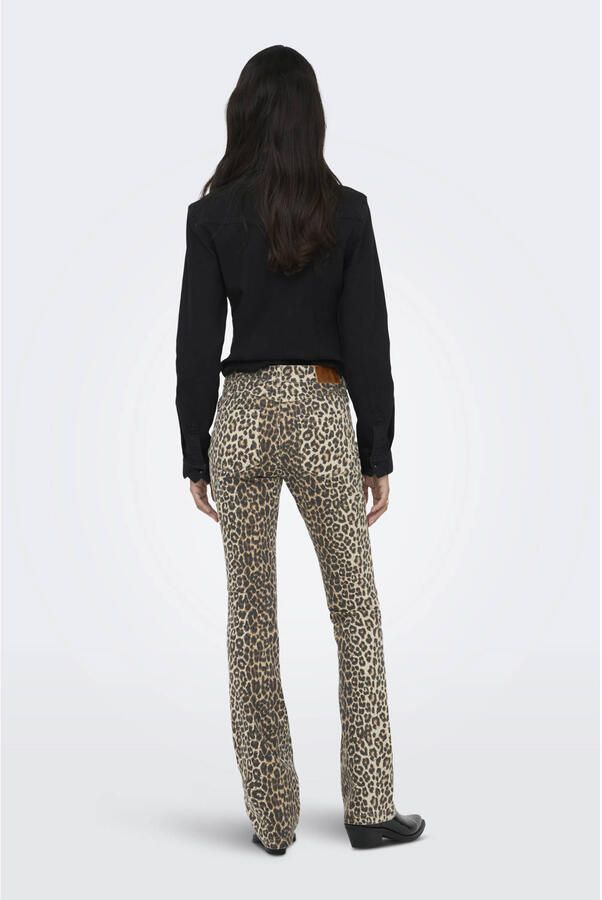 ONLY flared jeans met panterprint bruin - Foto 2