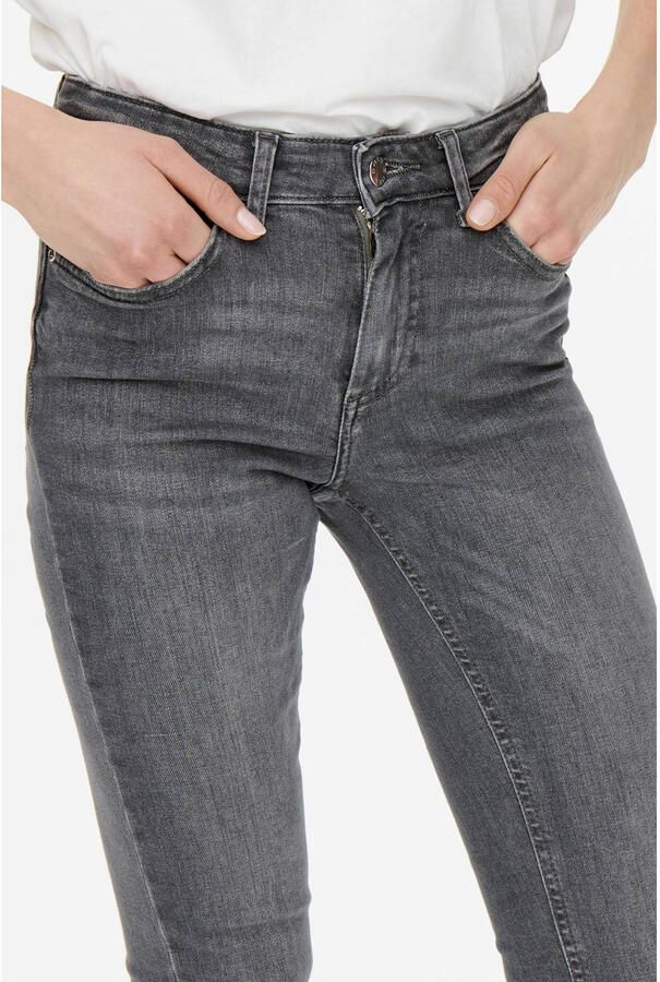 Only Grijze effen damesjeans met ritssluiting en knoopsluiting Gray Dames - Foto 2