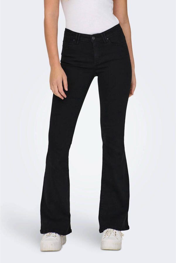 ONLY flared jeans zwart
