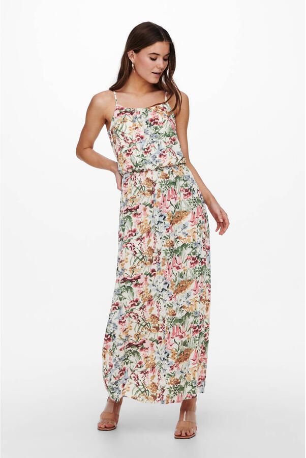 Only Getailleerde maxi-jurk met all-over motief model 'WINNER'