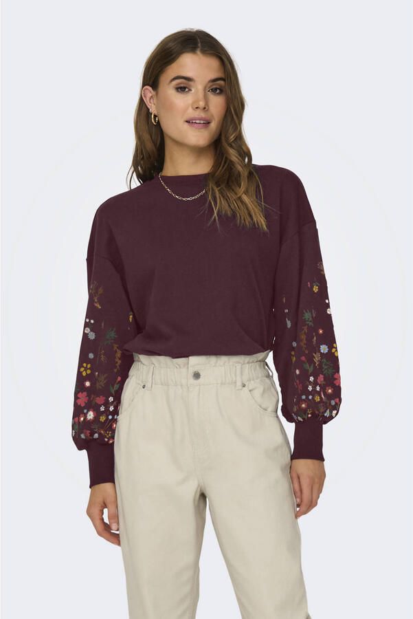 Only Sweatshirt ONLBROOKE L S O-NECK FLOWER SWT