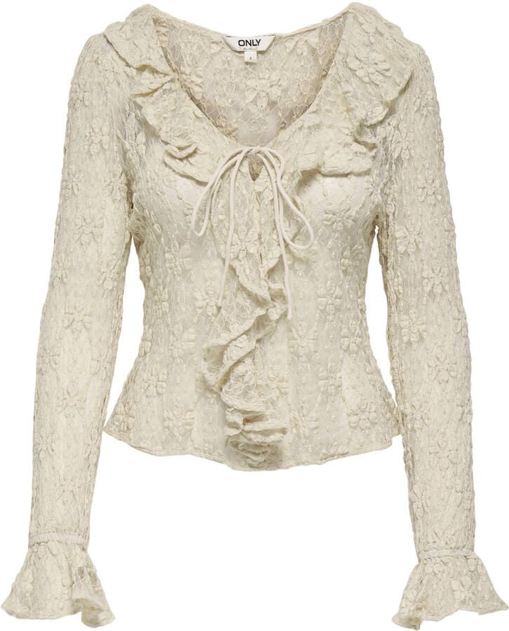 ONLY gebloemde top beige
