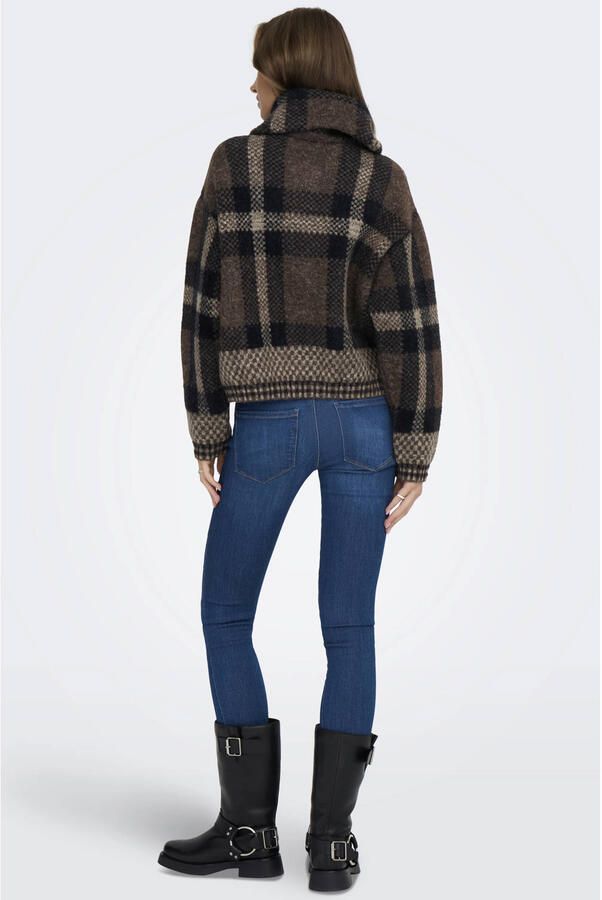 Only Regular fit gebreid jack met all-over motief model 'MAROON' - Foto 3