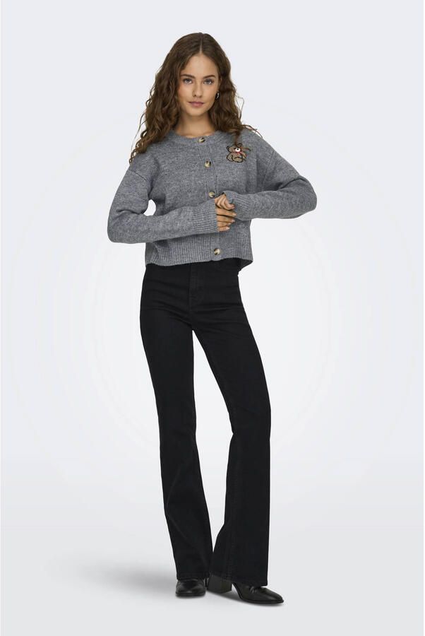 Only Relaxed fit gebreid jack met motiefprint model 'TEDDY' - Foto 2