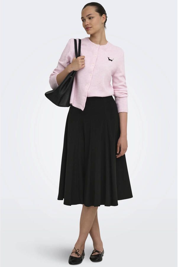 Only Regular fit gebreid jack met ronde hals model 'EVIA' - Foto 3