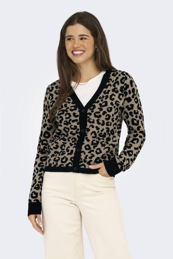 Only Regular fit gebreid jack van viscosemix model 'LEO' - Foto 3