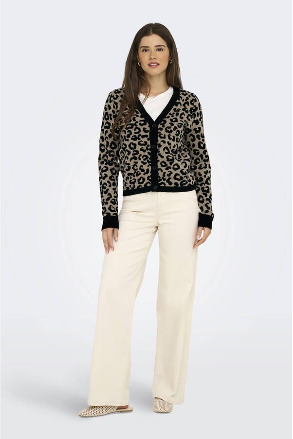 Only Regular fit gebreid jack van viscosemix model 'LEO' - Foto 2