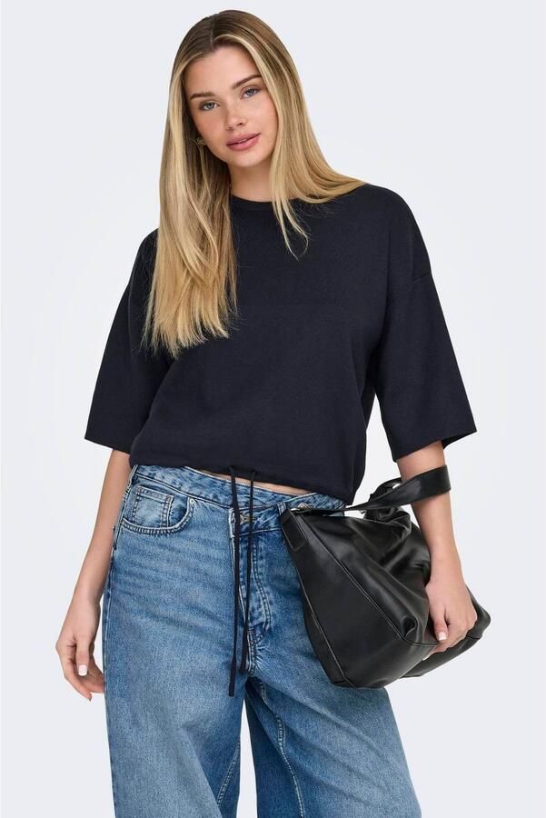 ONLY gebreide top donkerblauw