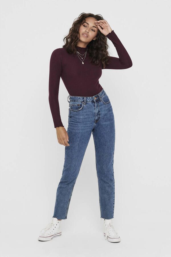 Only Slim fit shirt met lange mouwen en viscose model 'LEMMA'