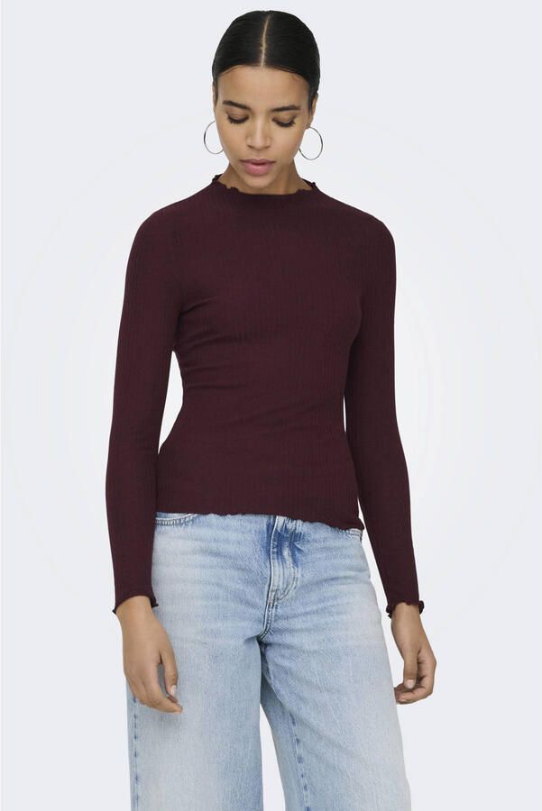 Only Slim fit shirt met lange mouwen en viscose model 'LEMMA'