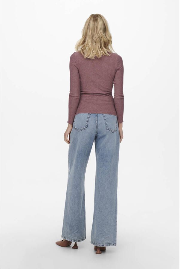 Only Slim fit shirt met lange mouwen en viscose model 'LEMMA'