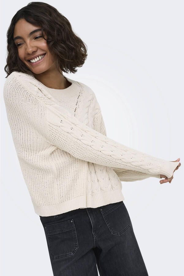 ONLY gebreide trui beige - Foto 3