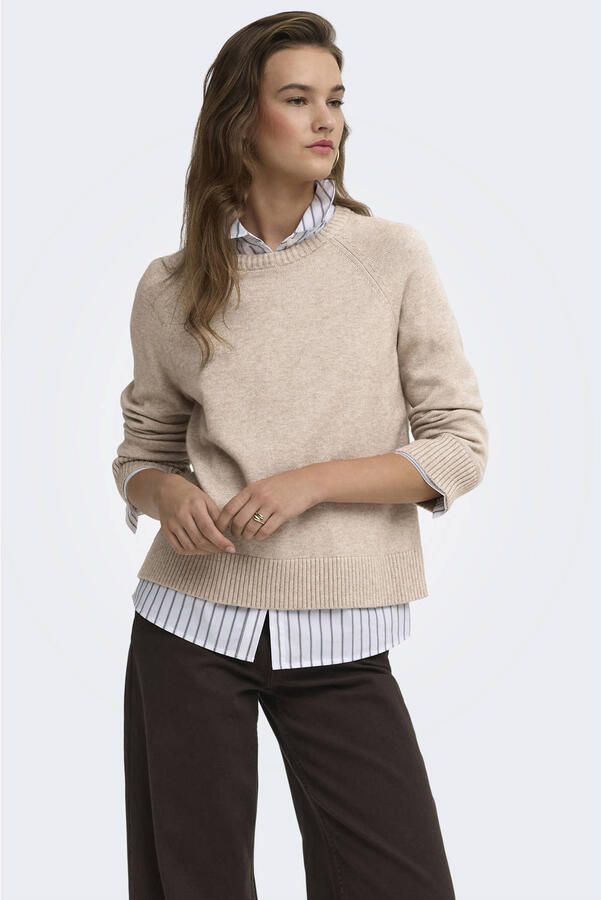 ONLY gebreide trui beige