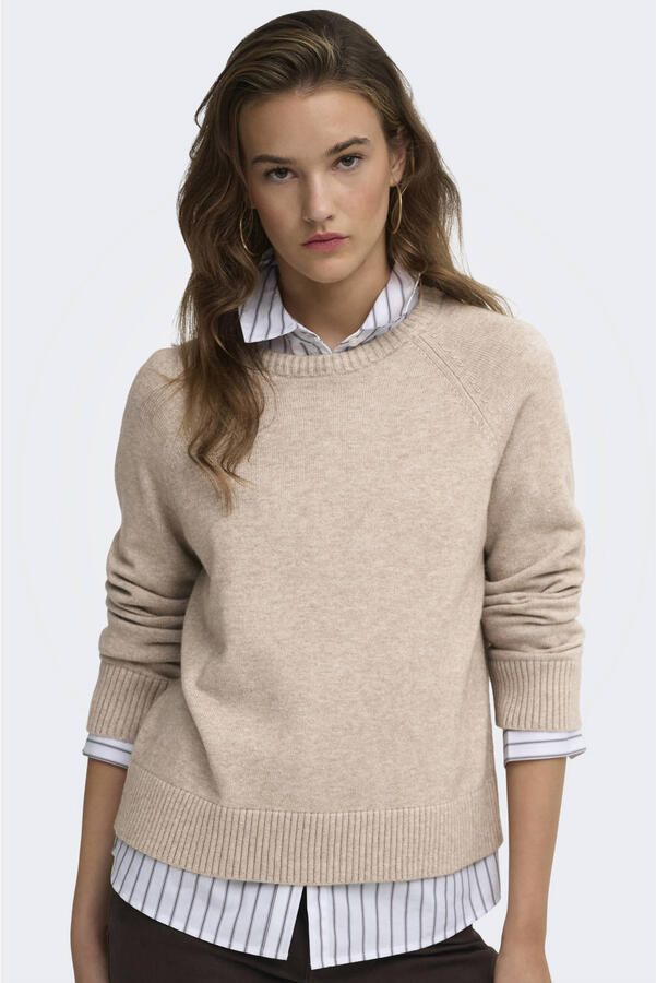 ONLY gebreide trui beige - Foto 3