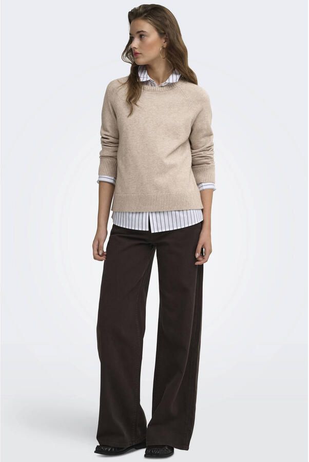 ONLY gebreide trui beige - Foto 2