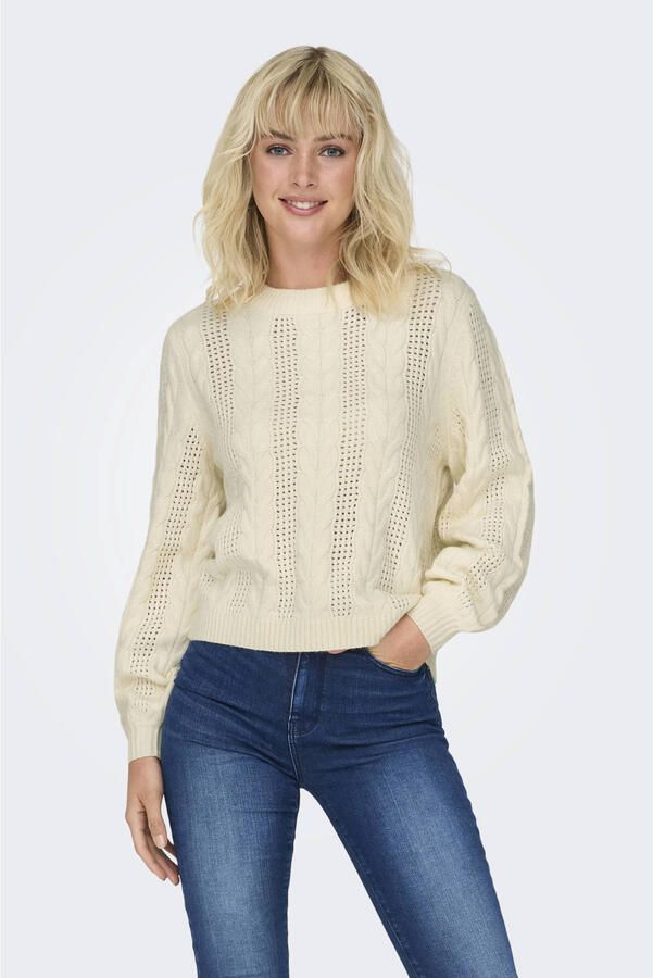 Only Regular fit gebreide pullover van viscosemix model 'RUBINA'