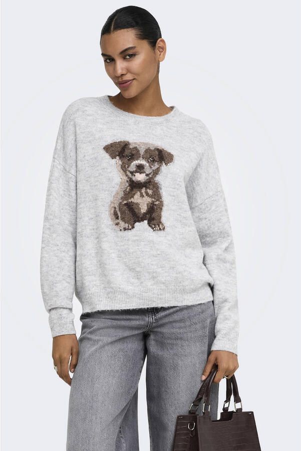 Only Pullover met tijgermotief-intarsia