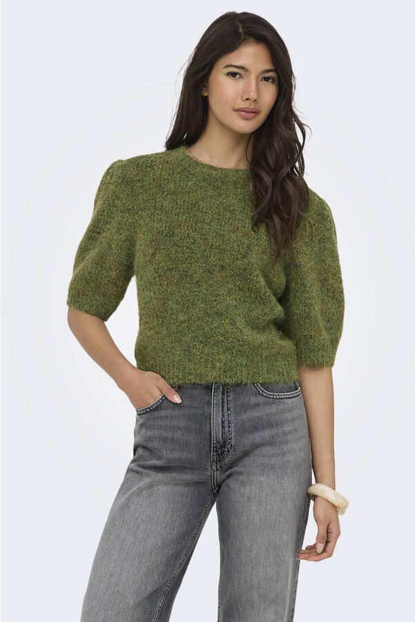 ONLY gebreide trui met wol groen