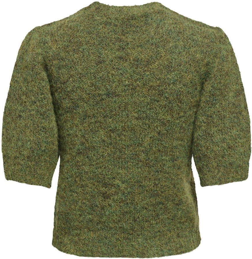ONLY gebreide trui met wol groen - Foto 2