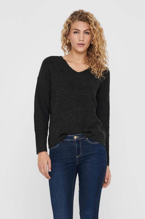 Only Regular fit gebreide pullover met V-hals model 'CAMILLA'