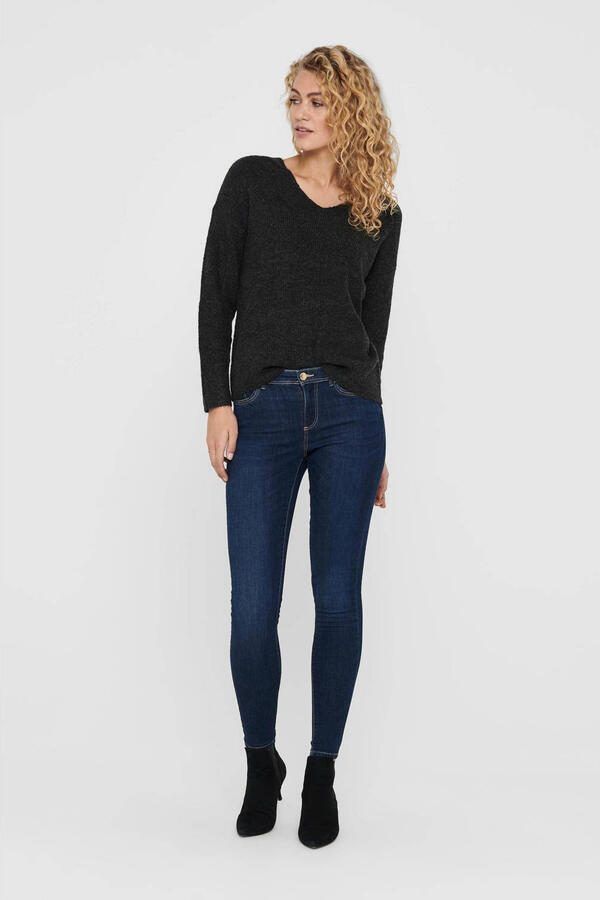 Only Regular fit gebreide pullover met V-hals model 'CAMILLA' - Foto 2