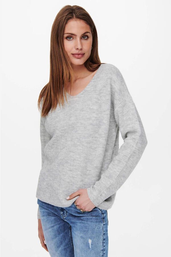 Only Regular fit gebreide pullover met V-hals model 'CAMILLA'