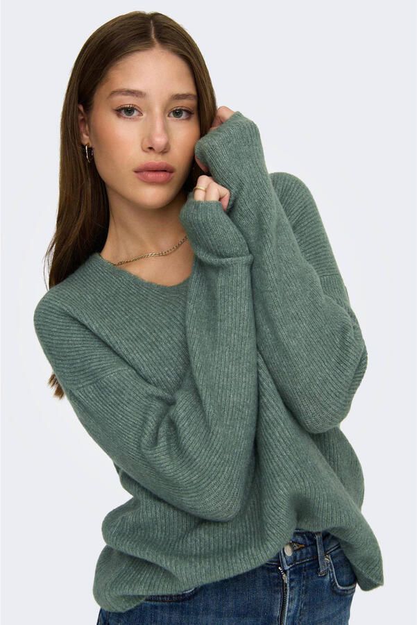 Only Regular fit gebreide pullover met V-hals model 'CAMILLA'