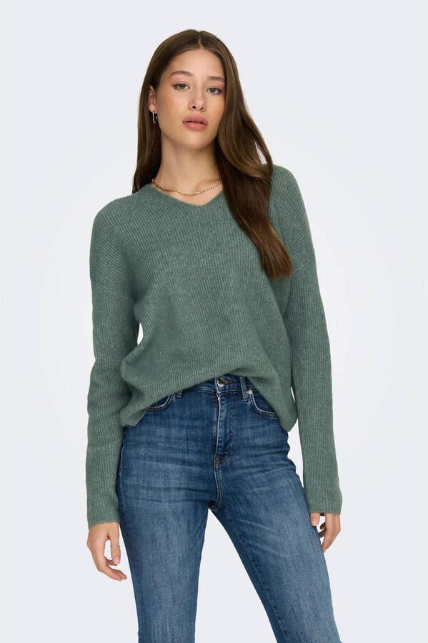 Only Regular fit gebreide pullover met V-hals model 'CAMILLA'