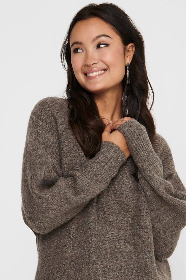 Only Regular fit gebreide pullover met vleermuismouwen model 'DANIELLA' - Foto 2