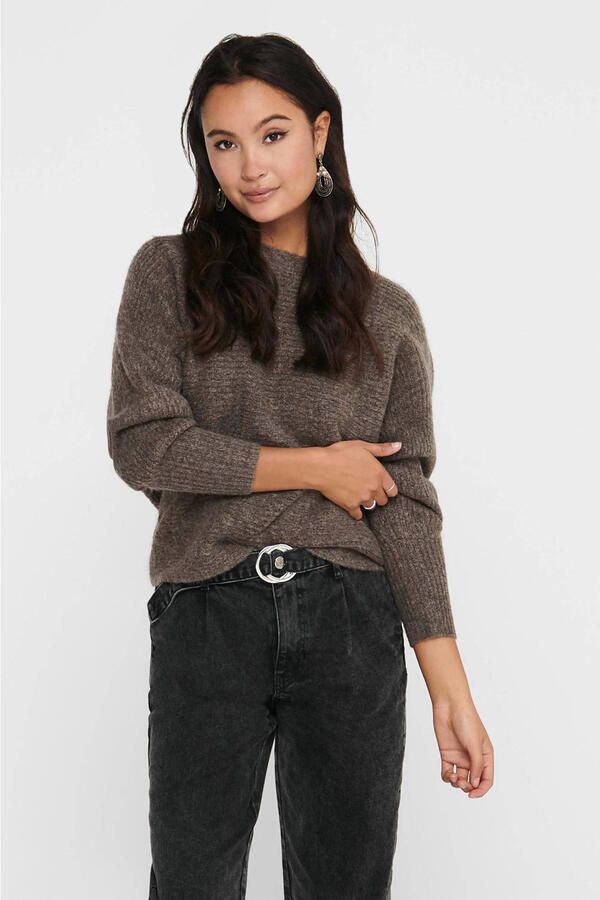 Only Regular fit gebreide pullover met vleermuismouwen model 'DANIELLA' - Foto 3