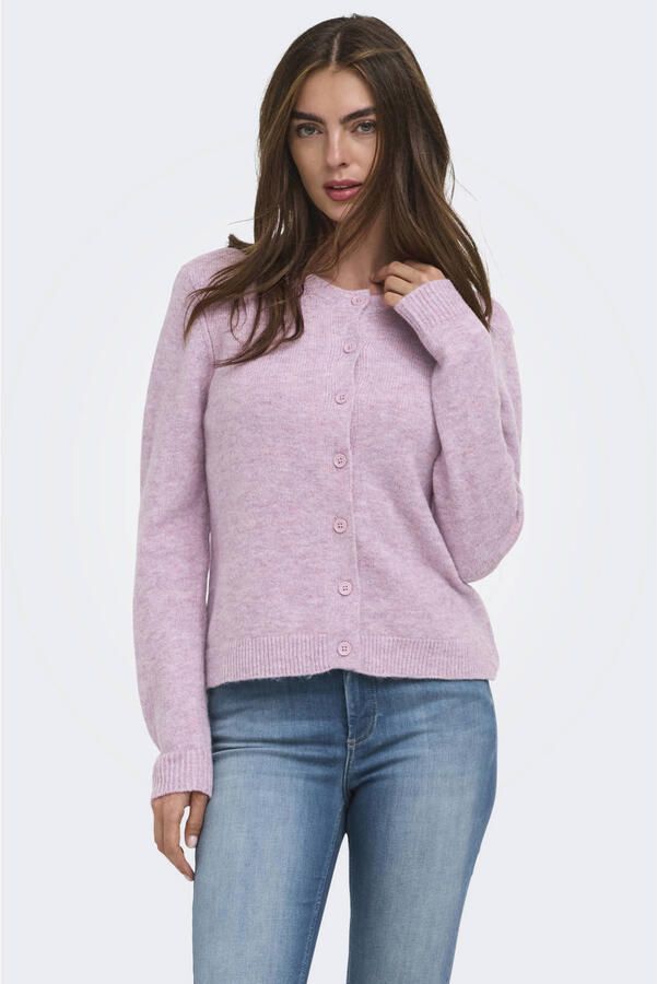 ONLY gebreide vest lichtroze