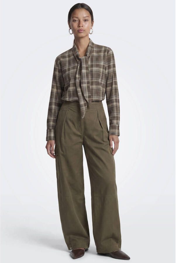 ONLY geruite blouse bruin - Foto 2
