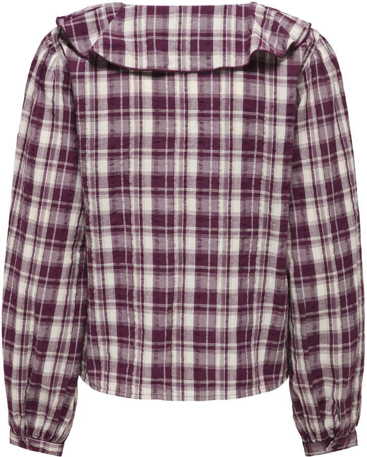 Only Blouse Top Nimu Kanika Fig Fig Checks