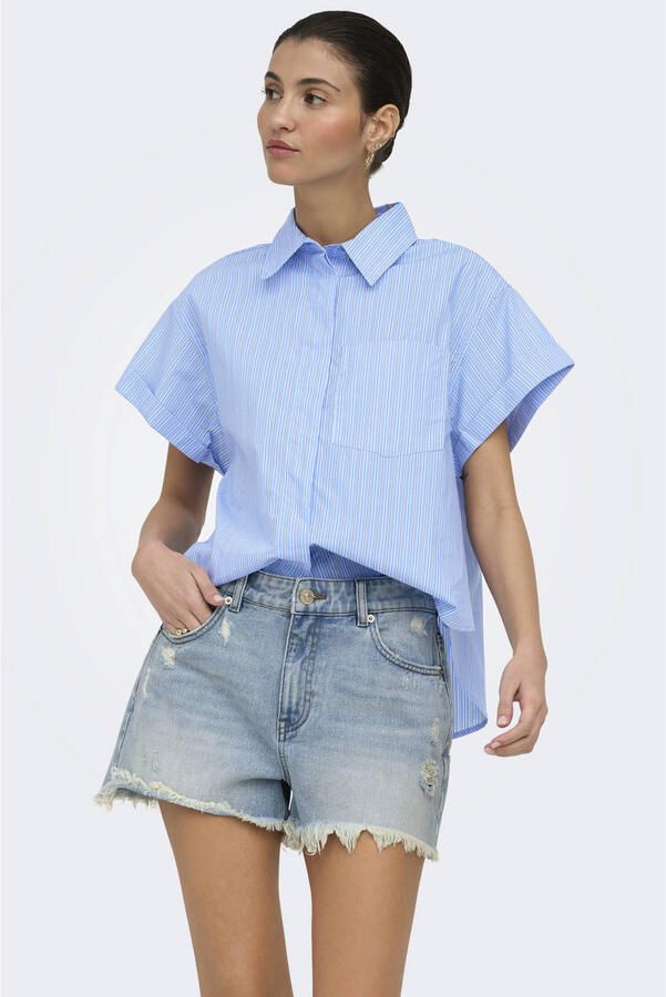 ONLY gestreept T-shirt blauw
