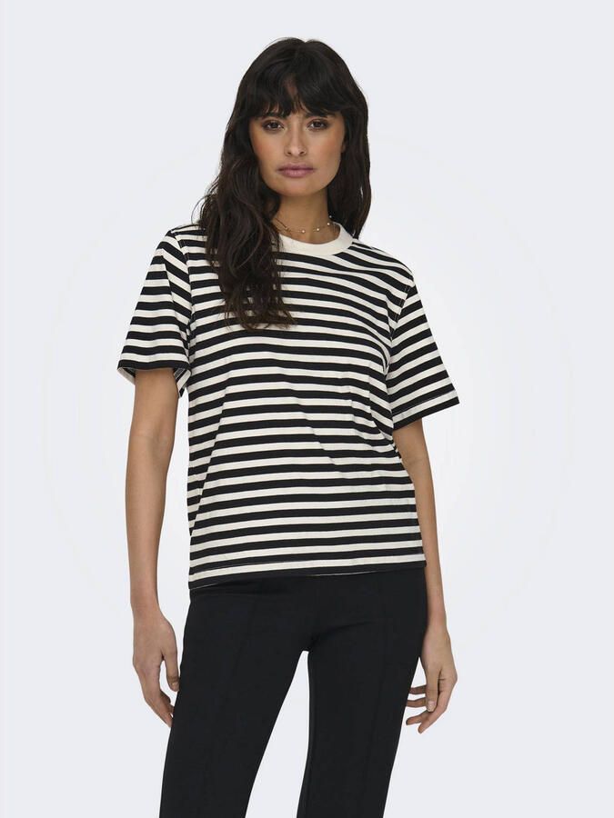 Only Shirt met korte mouwen ONLLIVINA S S STRIPE TEE JRS NOOS