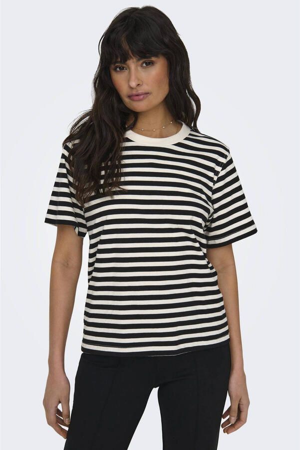 Only Shirt met korte mouwen ONLLIVINA S S STRIPE TEE JRS NOOS