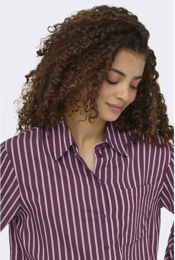 Only oversized overhemdblouse van viscosemix model 'MELDOLA' - Foto 2