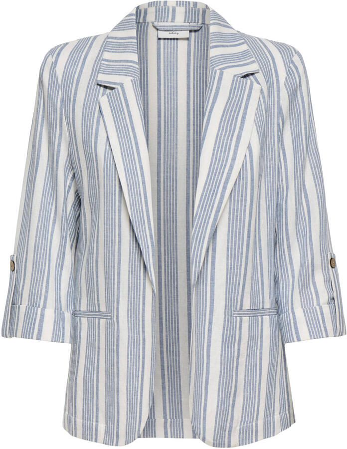 ONLY gestreepte regular blazer blauw - Foto 2