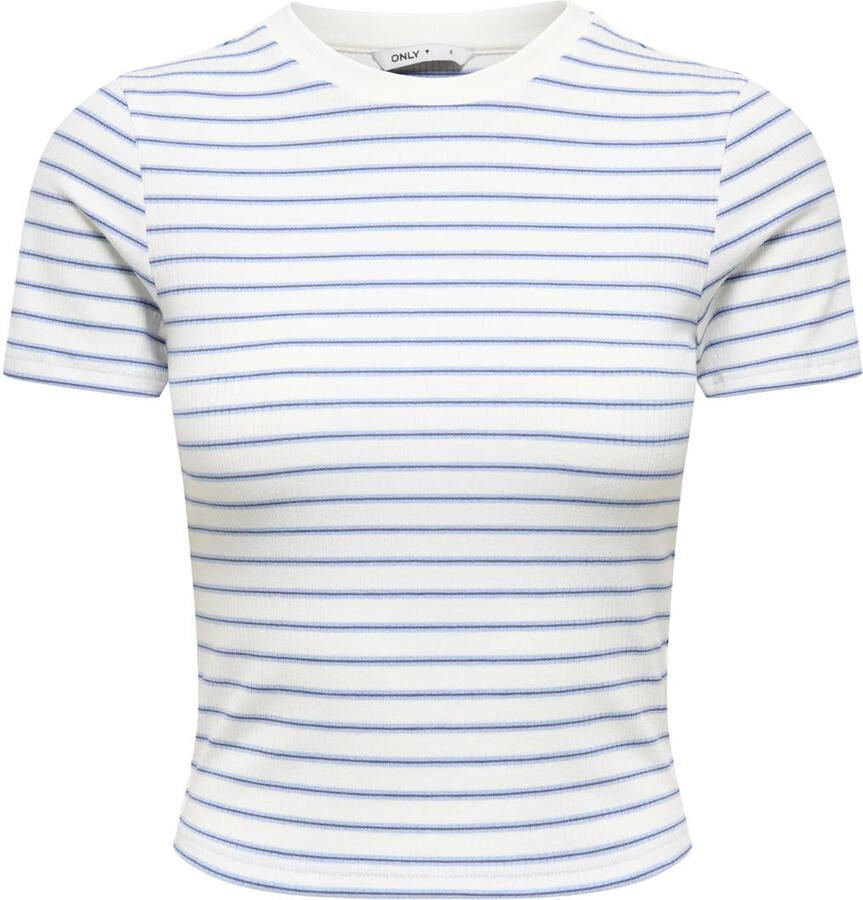 ONLY gestreepte T-shirt ecru - Foto 2
