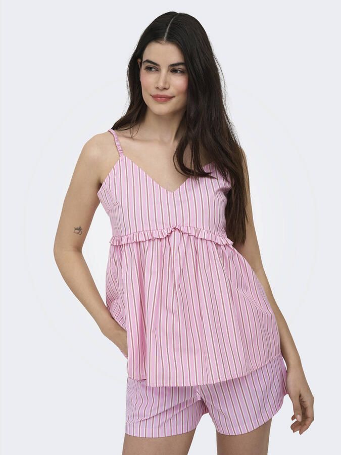 ONLY gestreepte top roze