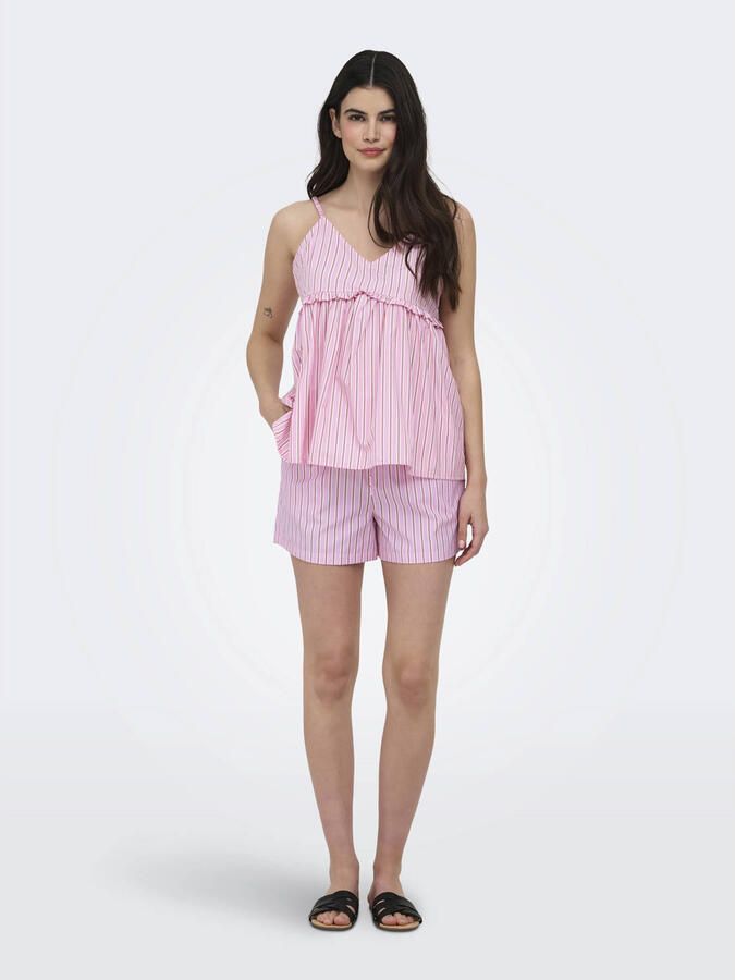 ONLY gestreepte top roze - Foto 2