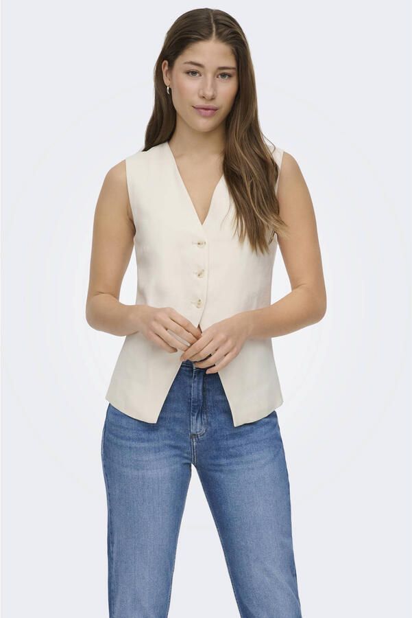 ONLY getailleerde blazer crème - Foto 3