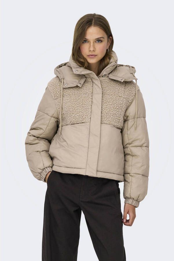 Only Agnes Life Teddy Mix Puffer Winterjas Dames
